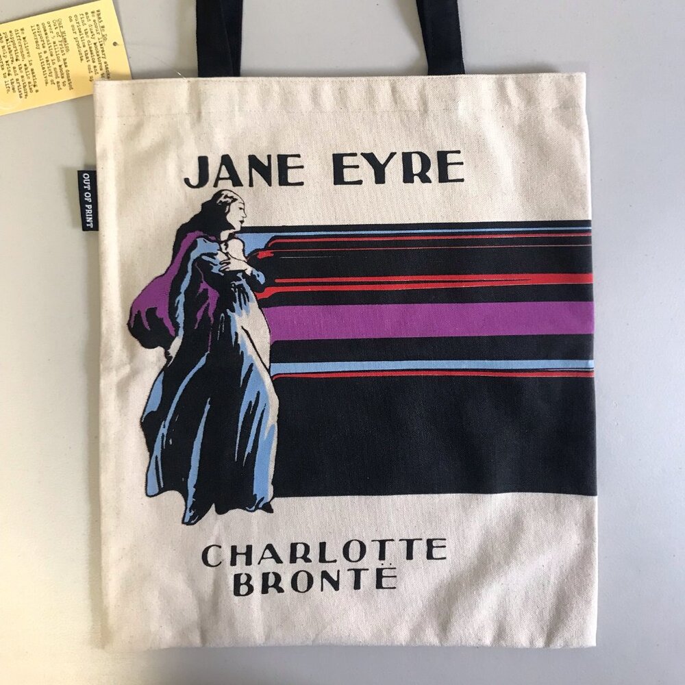 White "Jane Eyre" Canvas Tote Bag, Out Of Print